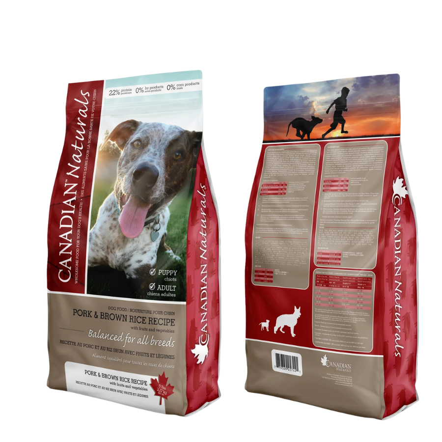 Canadian Naturals Pork and Brown Rice - 30 lbs