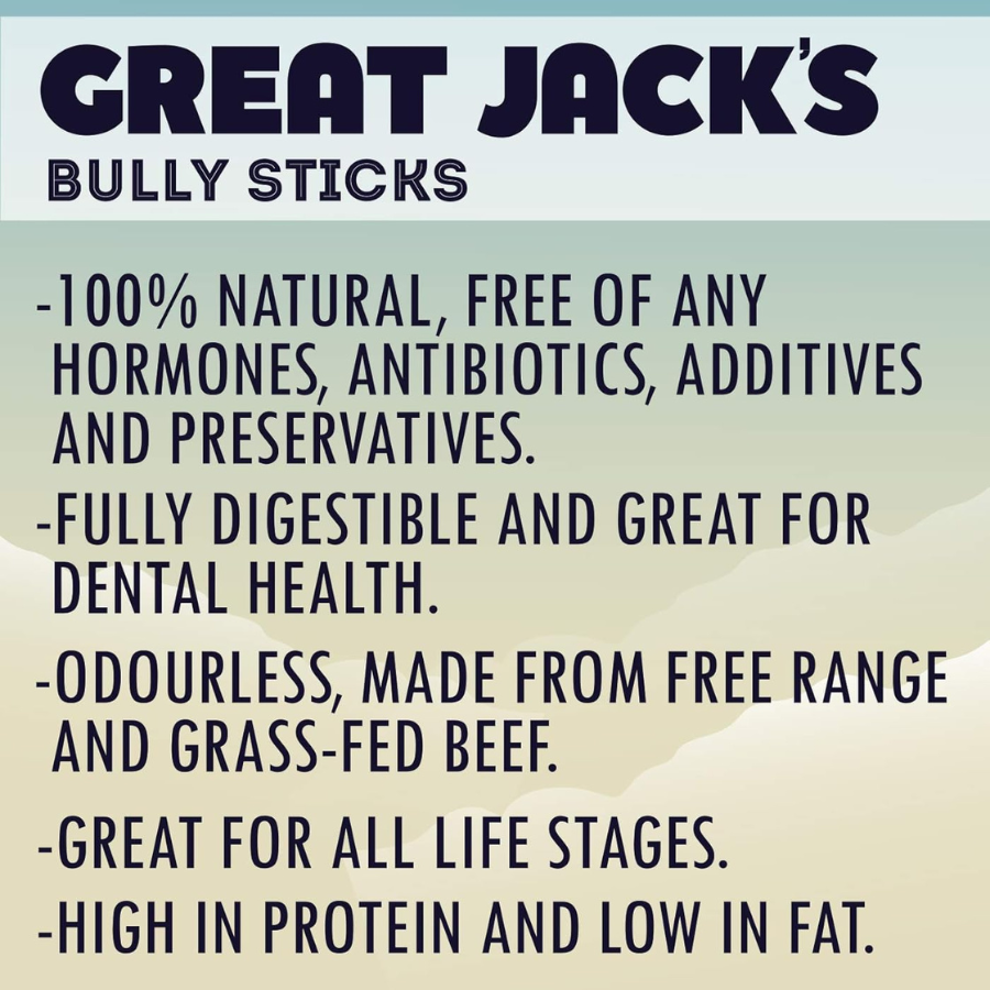 Great Jack's Dog Canadian Bully Sticks 5" to 7" - 12 Pack