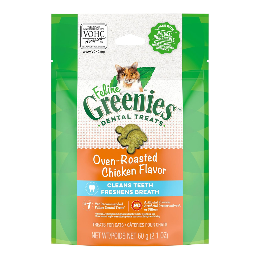 Greenies Oven Roasted Chicken Flavour Dental Treats - 2.1 oz
