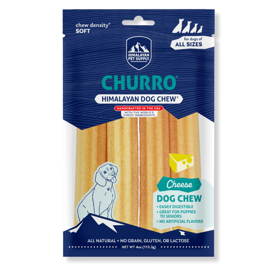 Himalayan Pet Supply Churro Cheese Yak Dog Chew - 4 Pack
