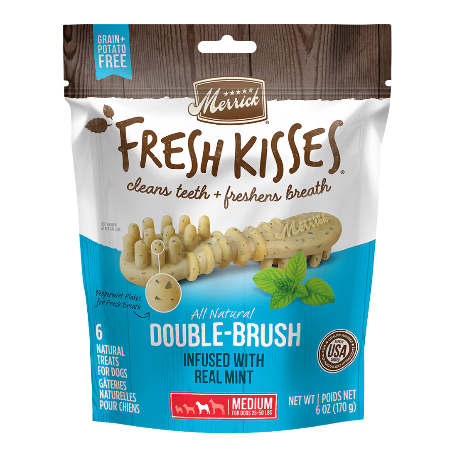 Merrick Fresh Kisses Mint Breath Strips Medium - 6 oz