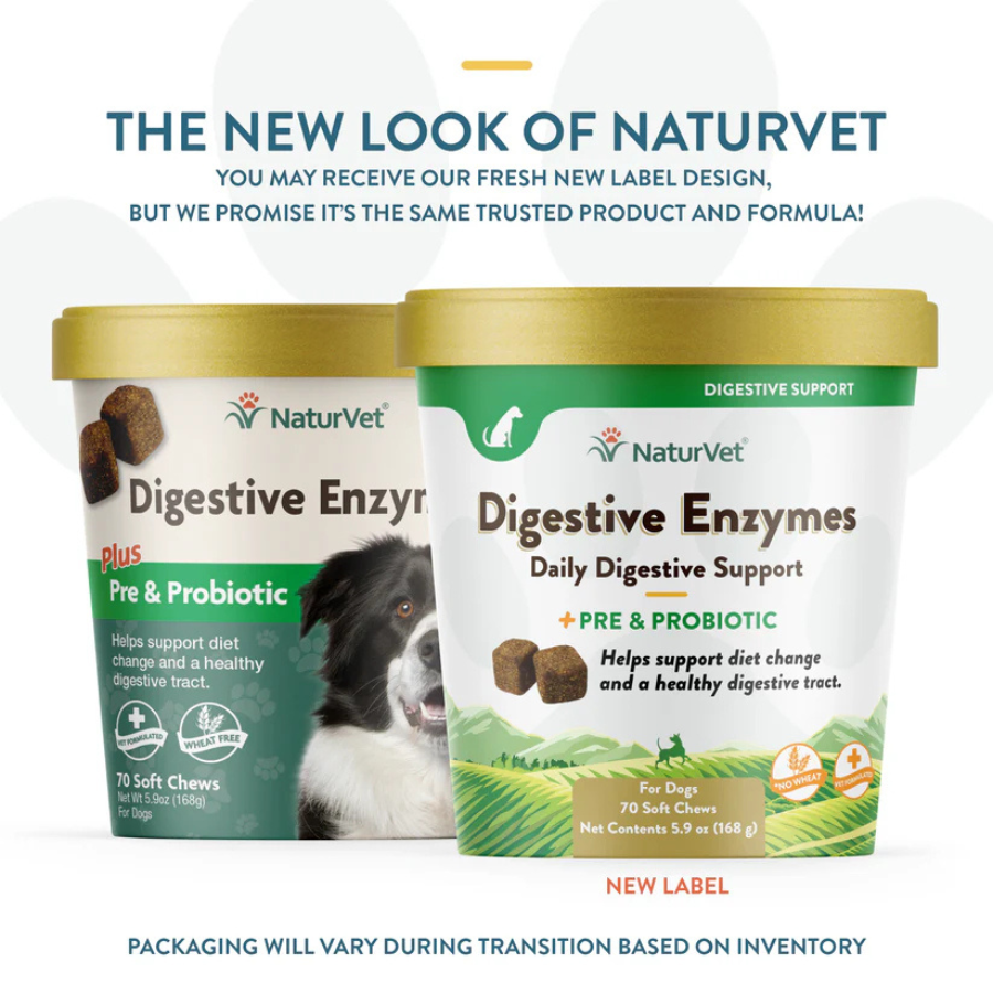 NaturVet Advanced Probiotic and Enzymes Soft Chew - 70 Chews