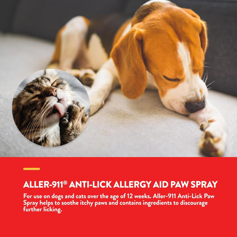 NaturVet Aller-911 Anti-Lick Paw Spray - 8 oz