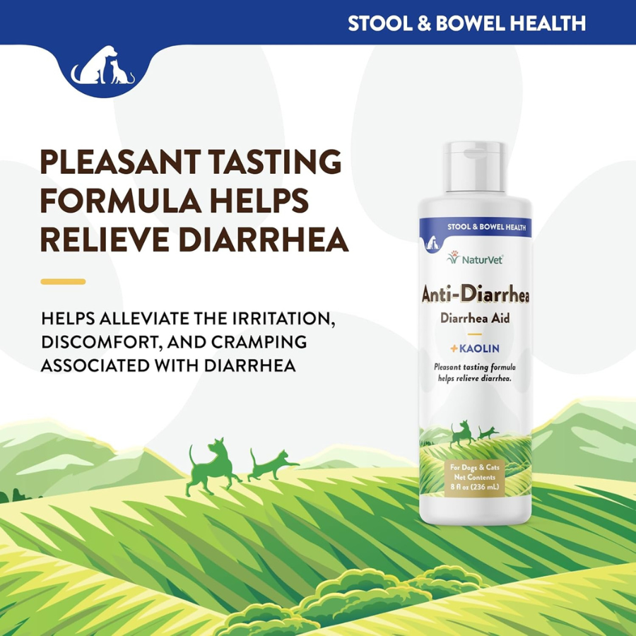 NaturVet Anti Diarrhea for Dogs and Cats - 8 oz