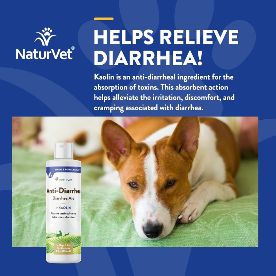 NaturVet Anti Diarrhea for Dogs and Cats - 8 oz