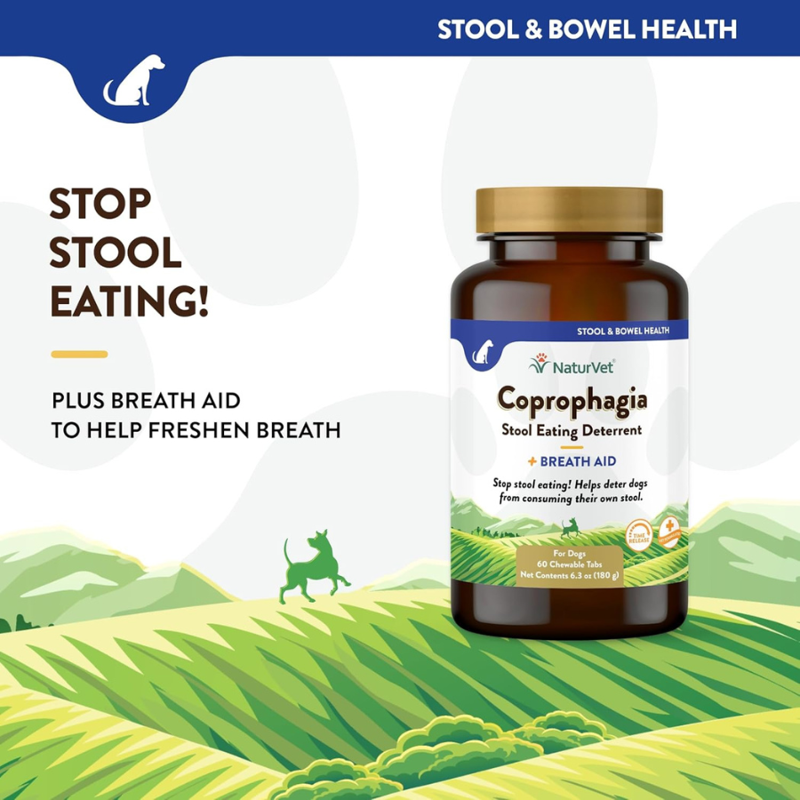 NaturVet Coprophagia Stool Eating Deterrent Tabs - 60 Pack