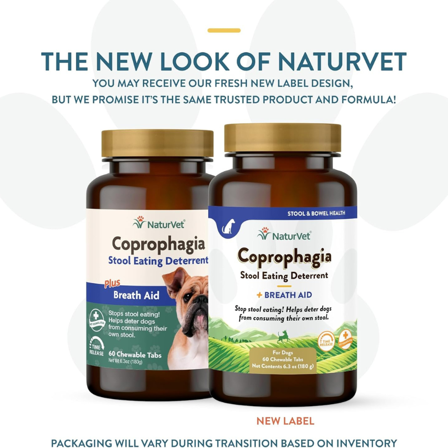 NaturVet Coprophagia Stool Eating Deterrent Tabs - 60 Pack