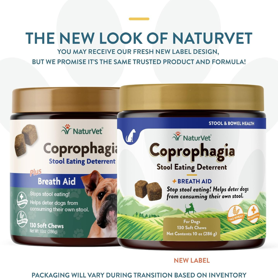 NaturVet Coprophagia Stool Eating Deterrent and Breath Aid Soft Chews - 130 Chews