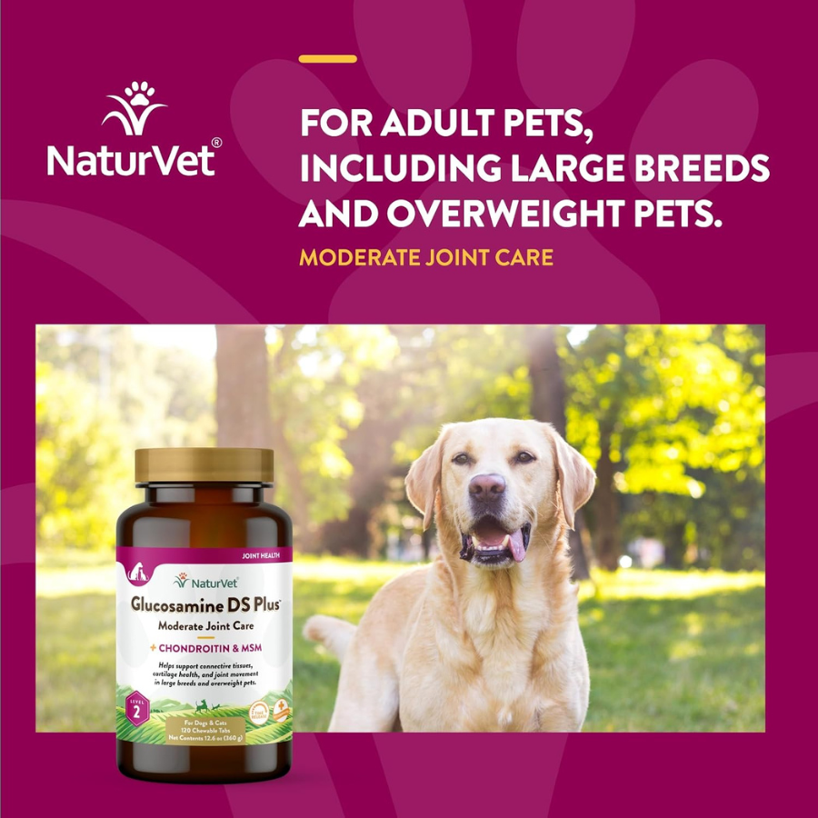 NaturVet Glucosamine DS Plus with MSM - 60 Tabs