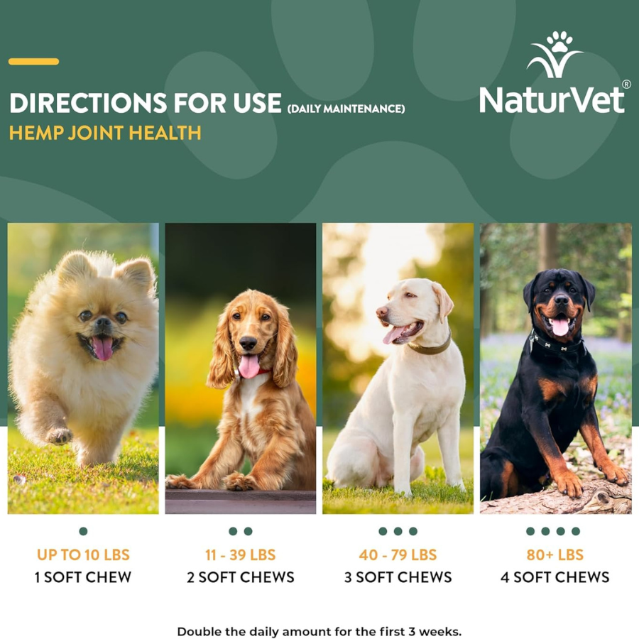 NaturVet Hemp Joint Health - 60 Chews