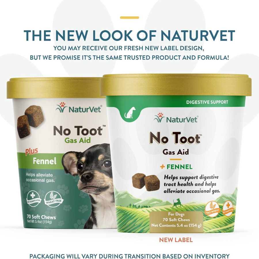 NaturVet No Toot Gas Aid Soft Chews - 70 Chews