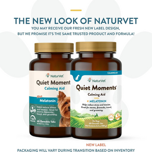 NaturVet Quiet Moments Calming Aid Plus Melatonin - 60 Count
