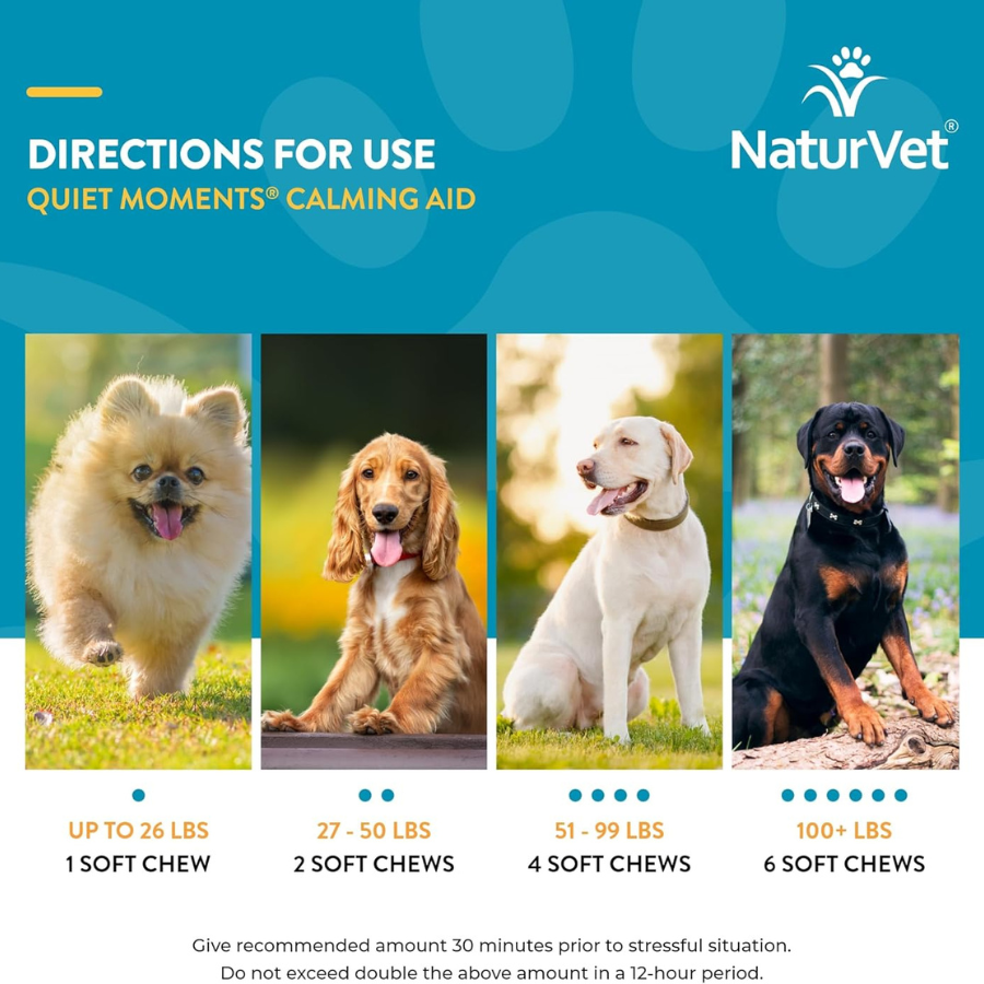 NaturVet Quiet Moments Calming Aid Plus Melatonin