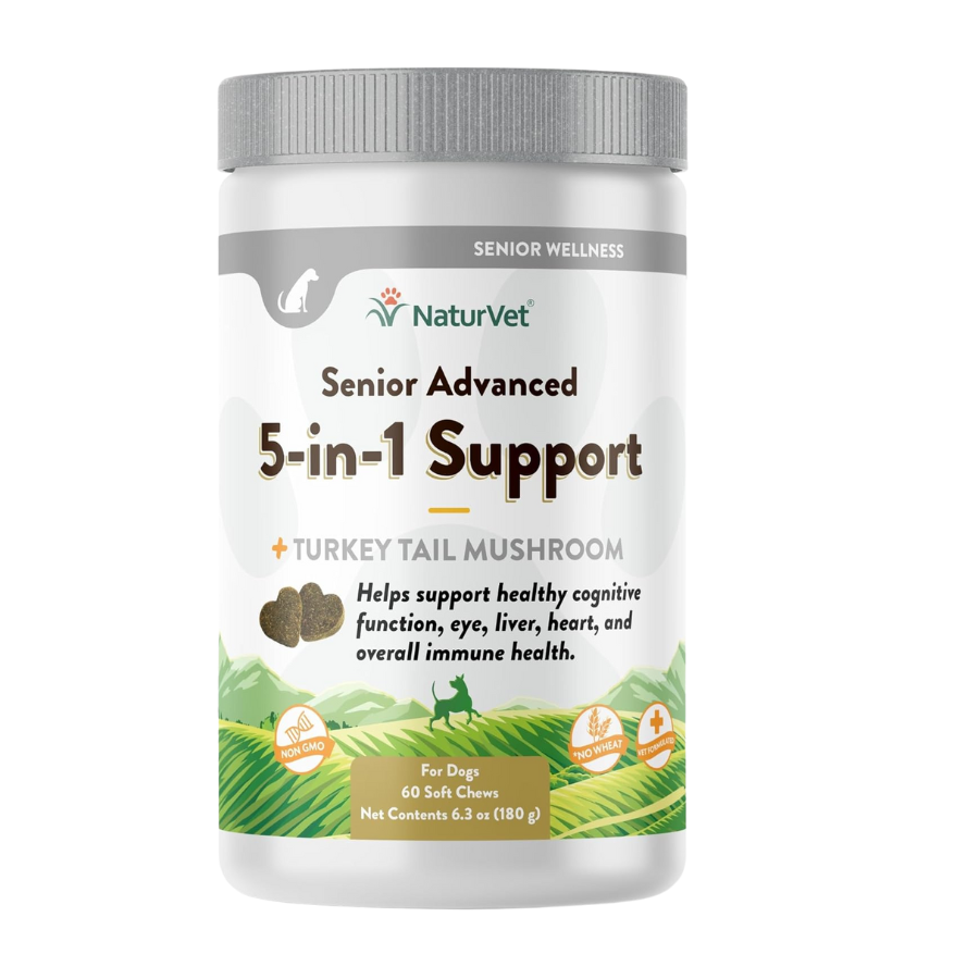 NaturVet Senior 5-in-1 Support Soft Chew - 60 Chews