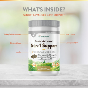 NaturVet Senior 5-in-1 Support Soft Chew - 60 Chews