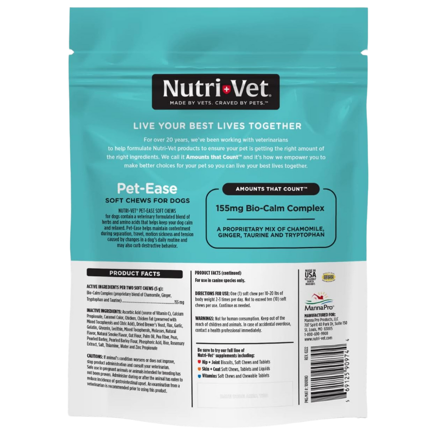 Nutri-Vet Pet-Ease Soft Chews For Dogs