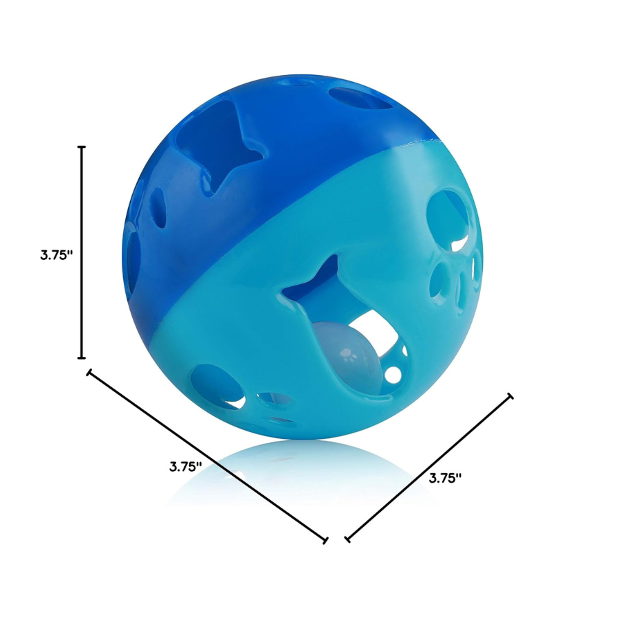 Plastic Ball with Bell Cat Toy - 1 Ball
