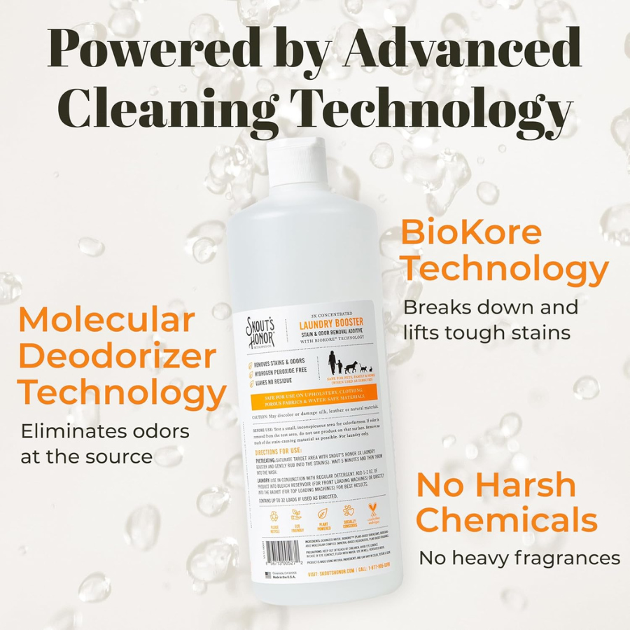 Skout's Honor Laundry Booster - Stain and Odor Removal Additive