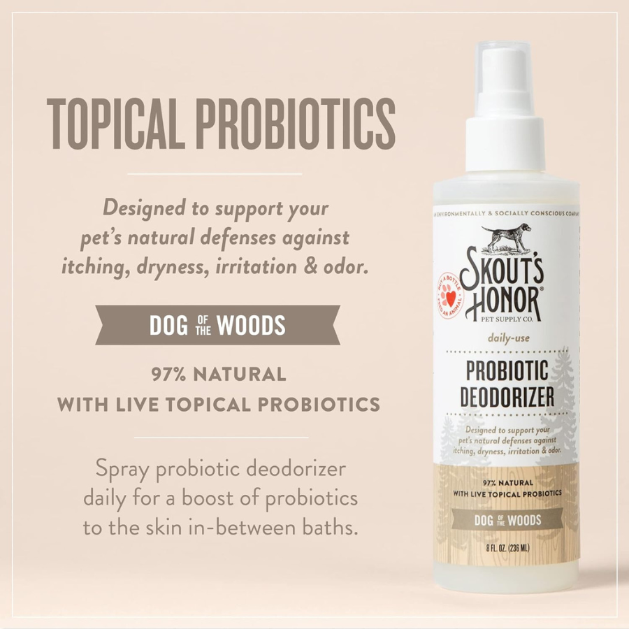 Skout's Honor Probiotic Deoderizer for Dogs and Cats - Dog of the Woods Scent (Sandlewood/Vanilla)