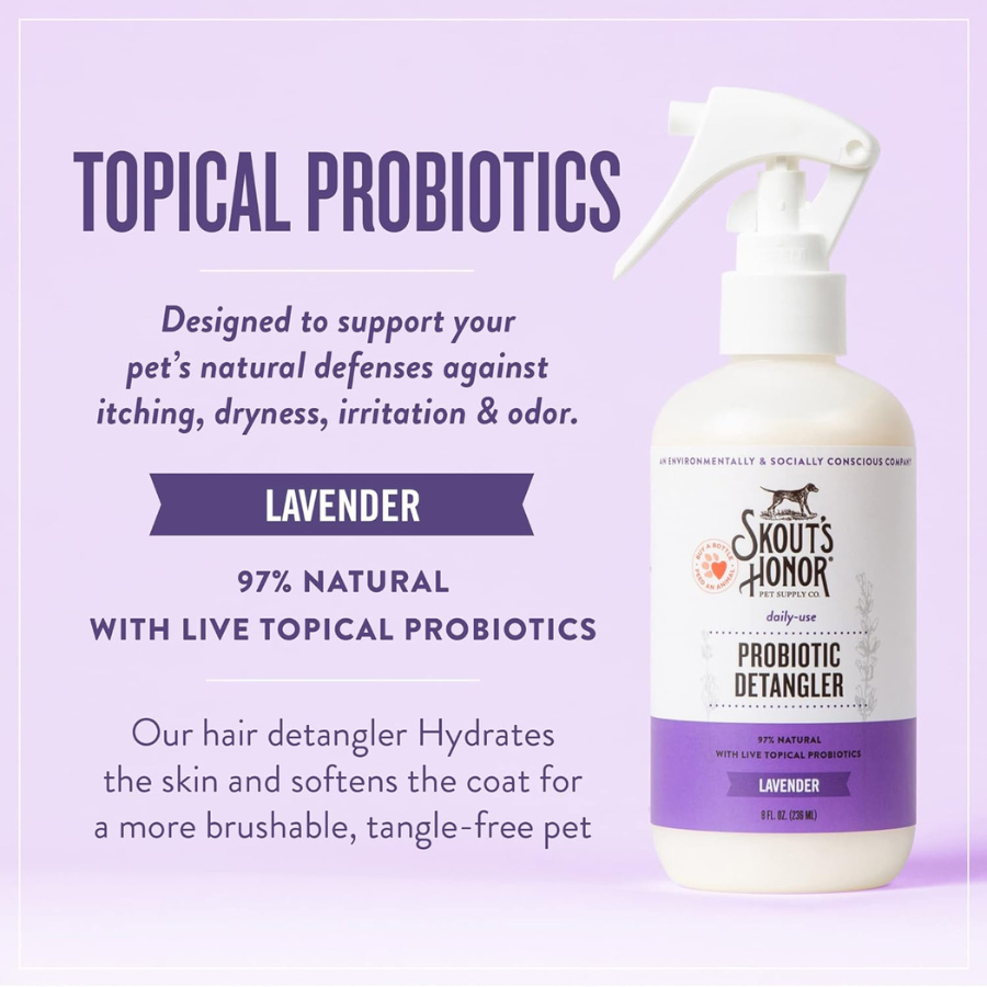Skout's Honor Probiotic Detangler for Dogs - Lavender