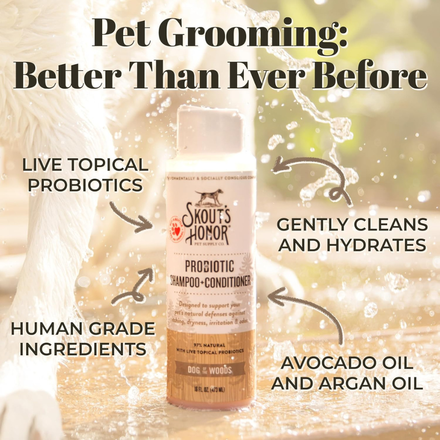 Skout's Honor Probiotic Shampoo and Conditioner - Dog of the Woods Scent (Sandalwood/Vanilla)