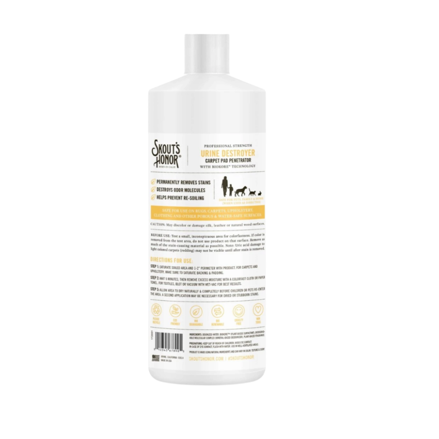 Skout's Honor Urine Destroyer - Carpet Pad Penetrator