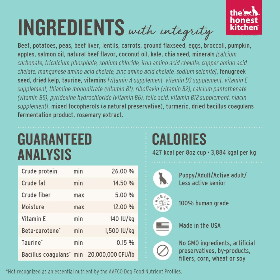 The Honest Kitchen Grain-Free Whole Food Clusters Beef