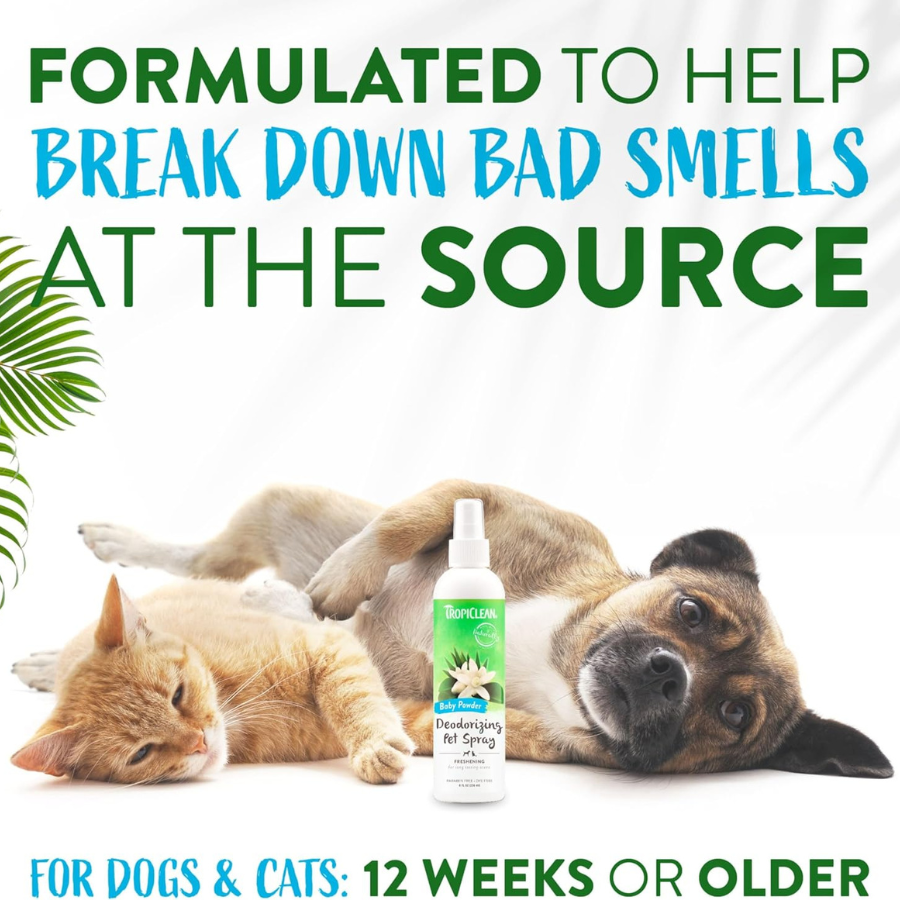 TropiClean Deodorizing Spray Baby Powder - 8 oz