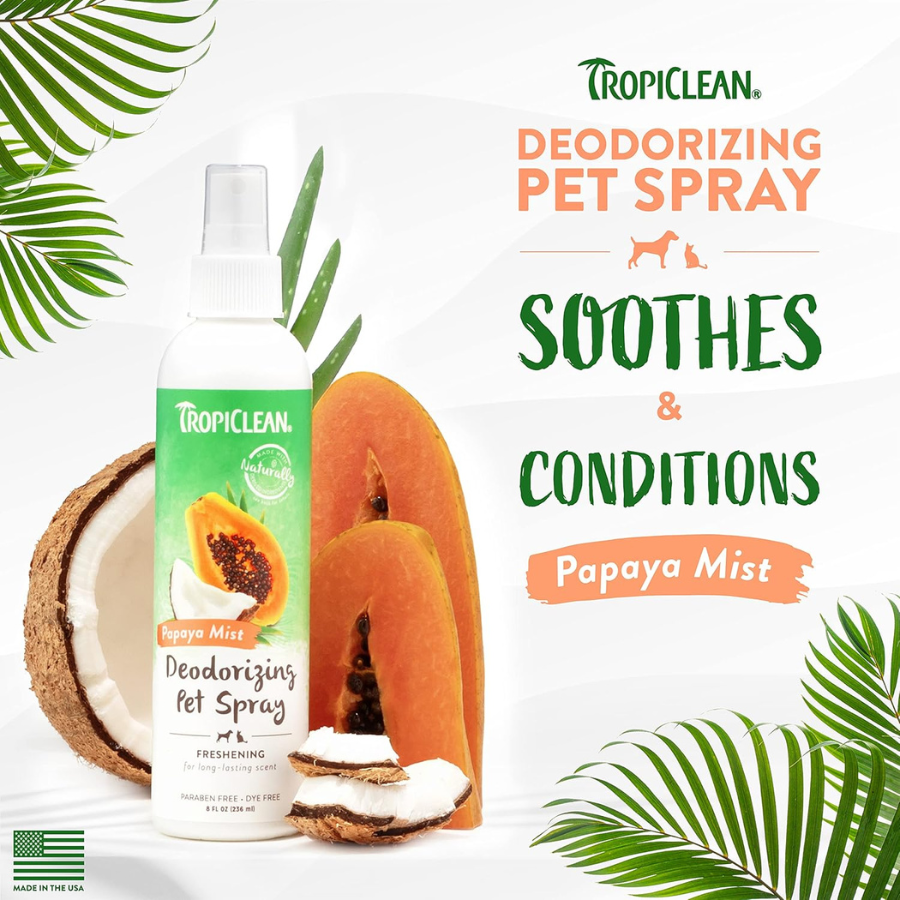 TropiClean Deodorizing Spray Papaya Mist - 8 oz