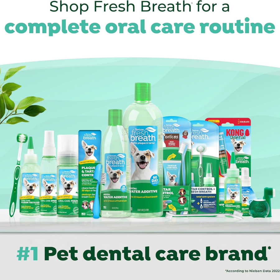 TropiClean Fresh Breath Dental Health Solution Advanced Whitening - 1 L