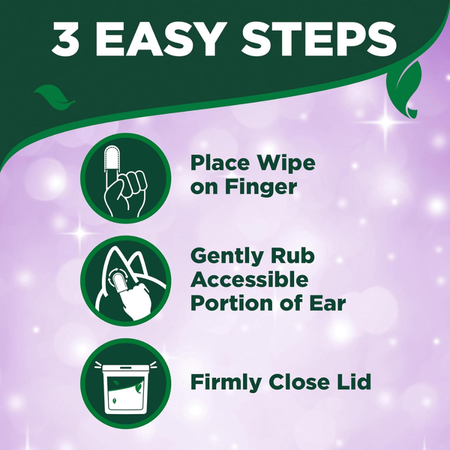 Vet's Best Ear Relief Finger Wipes - 50 Count