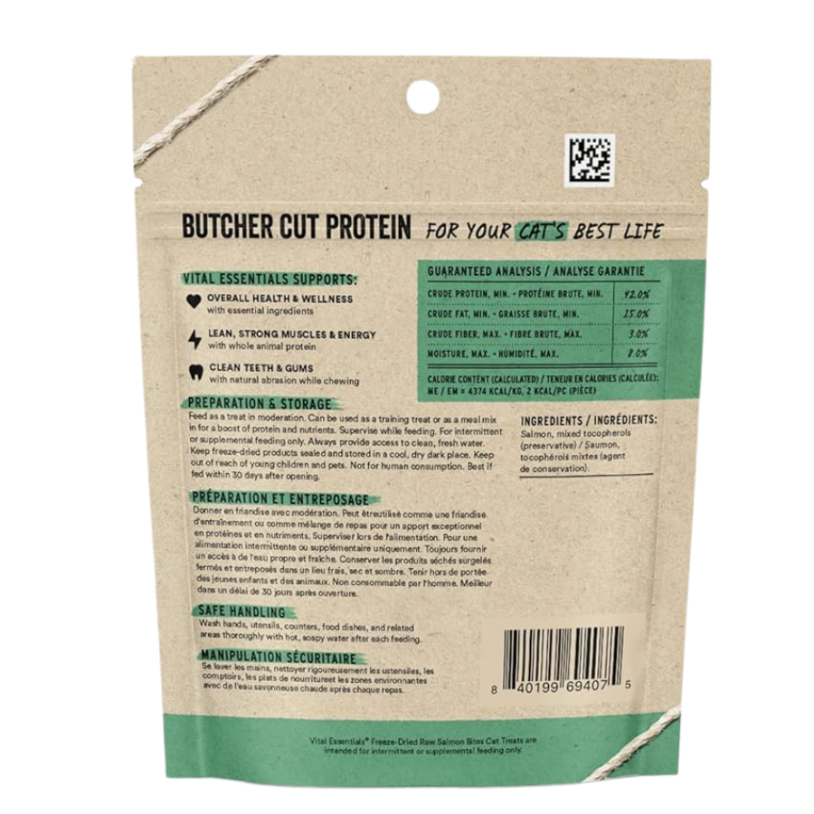 Vital Essentials Freeze-Dried Wild Alaskan Salmon for Cats