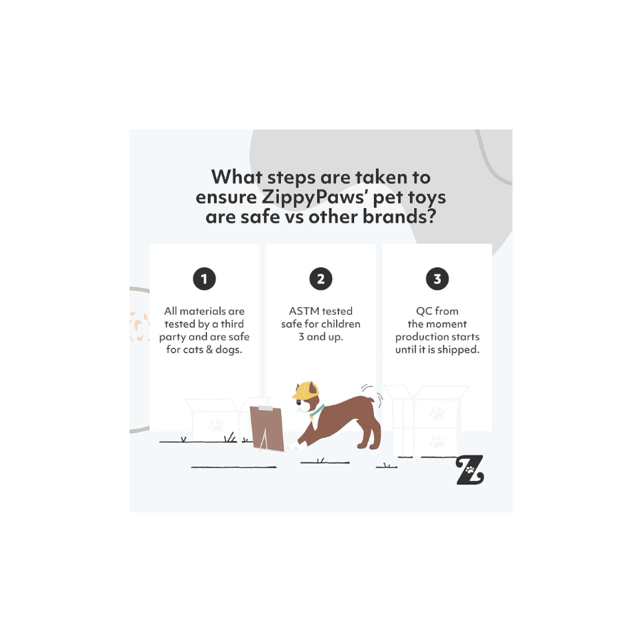 ZippyPaws Birthday Cake Squeaker Toy Blue