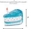 ZippyPaws Birthday Cake Squeaker Toy Blue