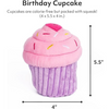 ZippyPaws Cupcake Squeaker Toy Pink
