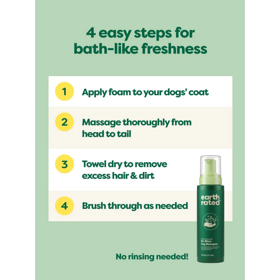 Earth Rated No Rinse Shampoo - 7 oz