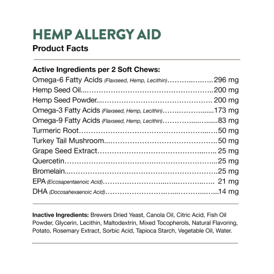 NaturVet Allergy Aid with Hemp Seed