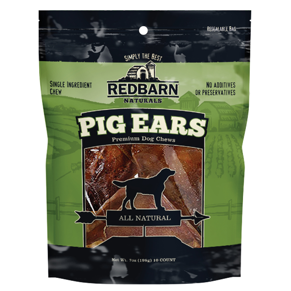 RedBarn Natural Pig Ears Brindle Pet Supplies