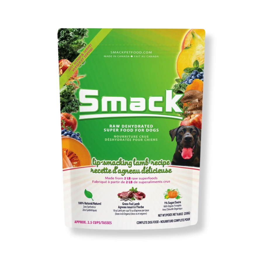 Smack Lip Smacking Lamb Raw Dehydrated Food for Dogs