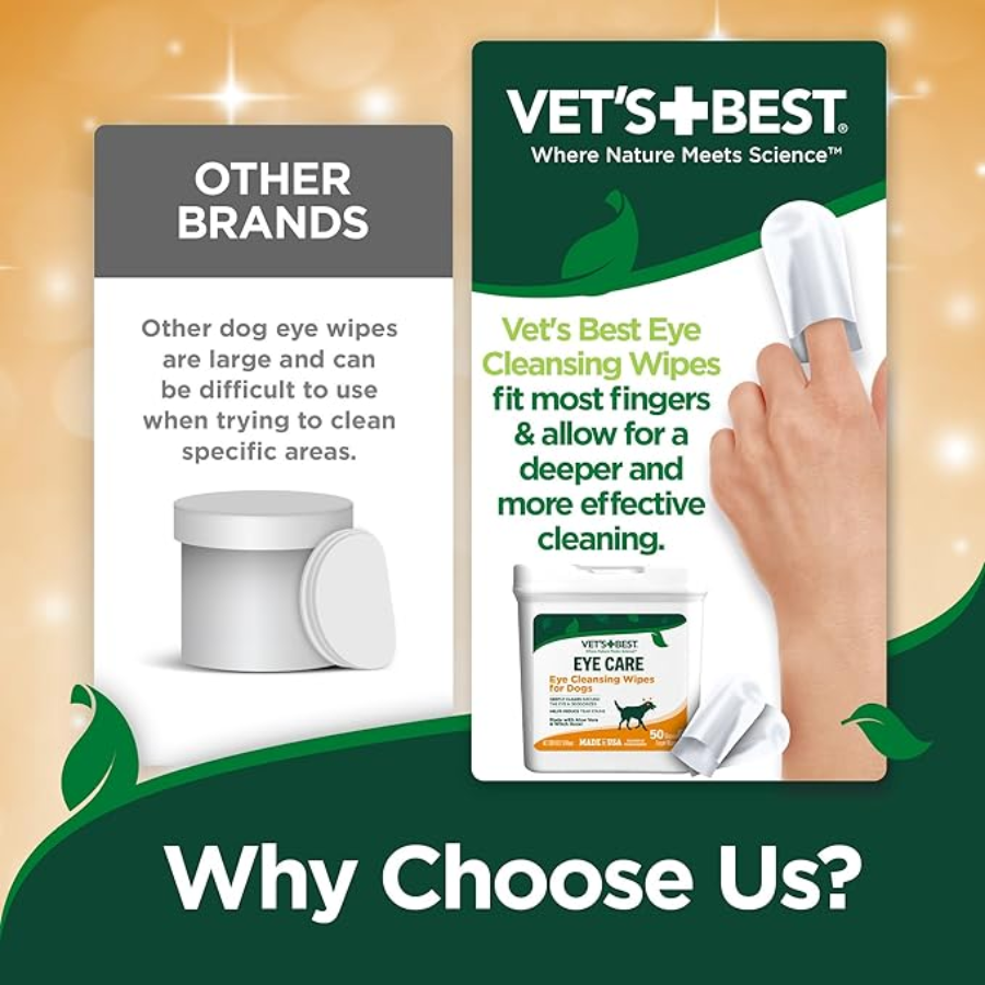 Vet's Best Eye Cleansing Wipes - 50 Count