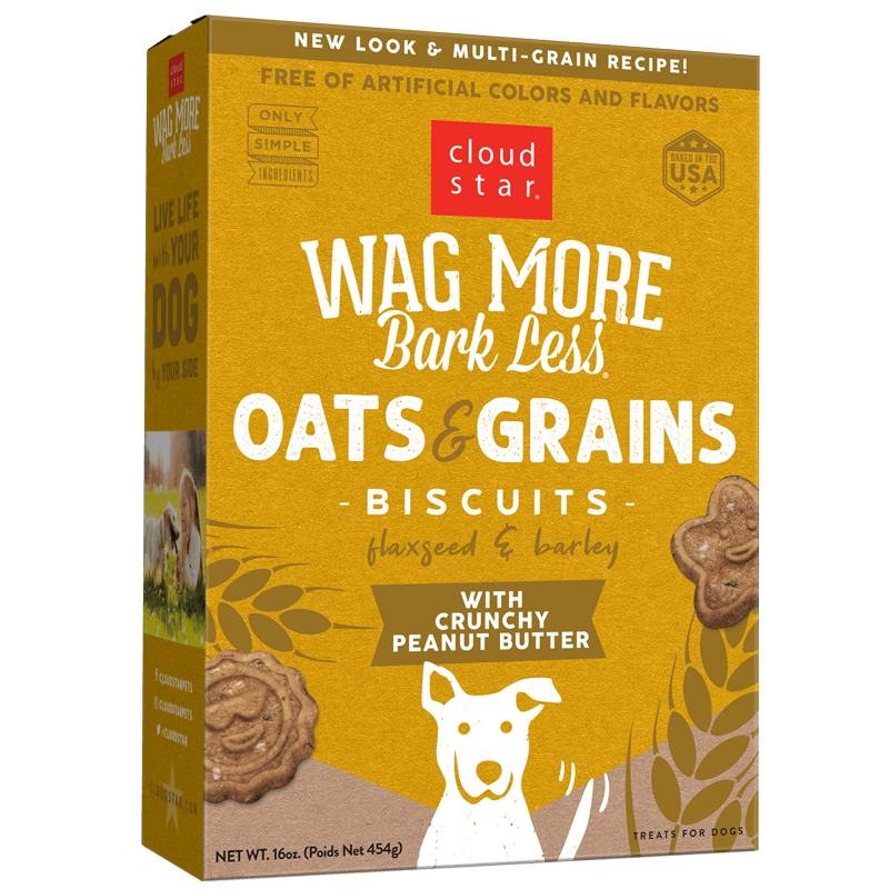 Cloud Star Wag More Bark Less Oven Baked Biscuits Peanut Butter - 3 lbs
