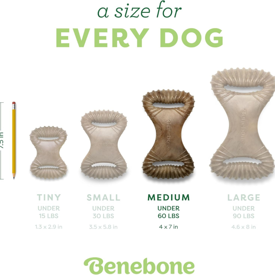 Benebone Dental Chew Toy Peanut Butter Flavour - Medium