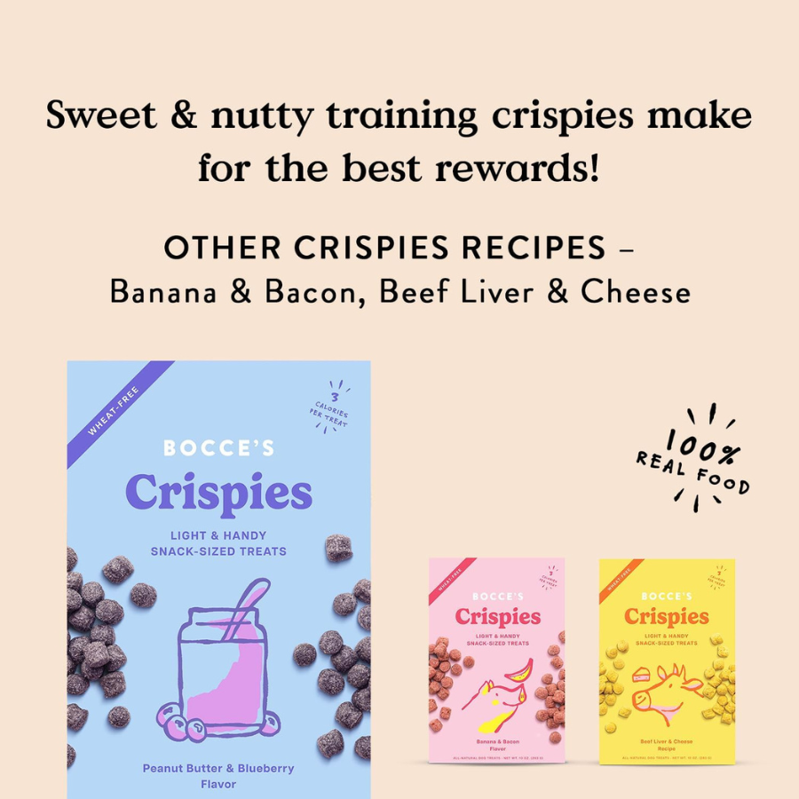 Bocce's Bakery Crispies Peanut Butter and Blueberry - 10 oz