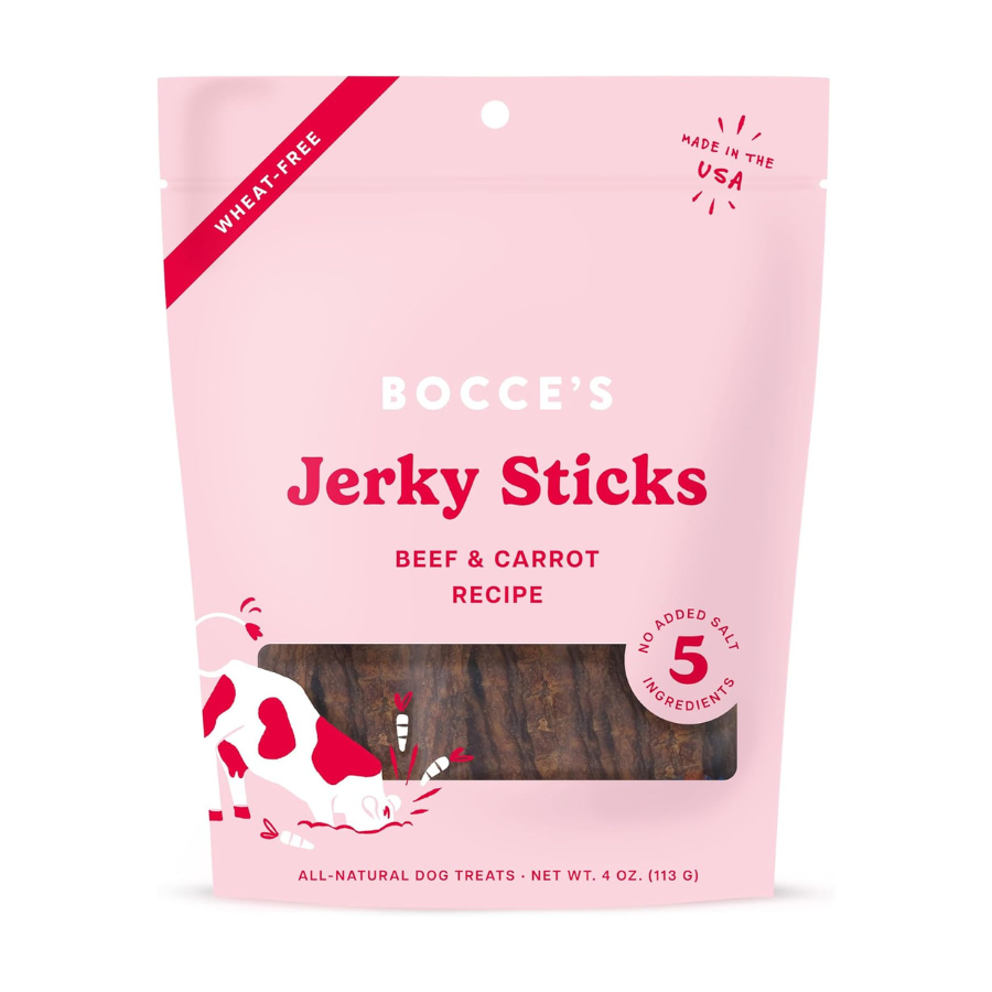 Bocce's Bakery Grazers Beef and Carrot Jerky Sticks - 4 oz