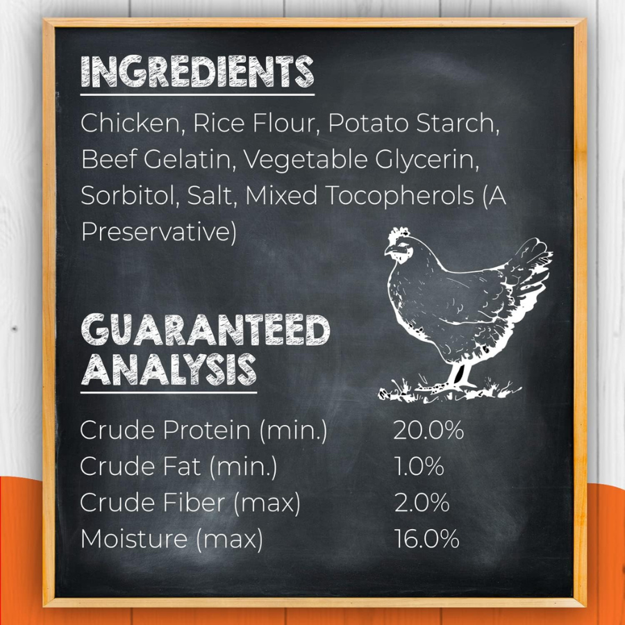 Canine Naturals Hide-Free Chicken Rolls Small 2.5" - 6 Pack