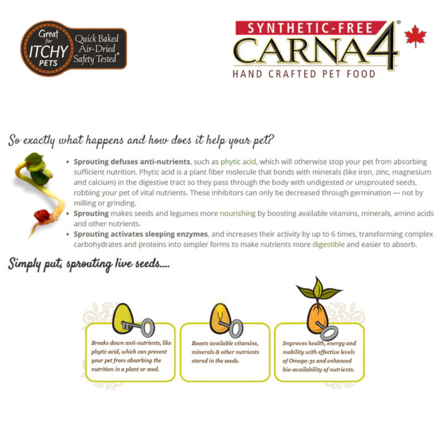 Carna4 Flora4 Ground Sprouted Seeds Food Topper - 18 oz