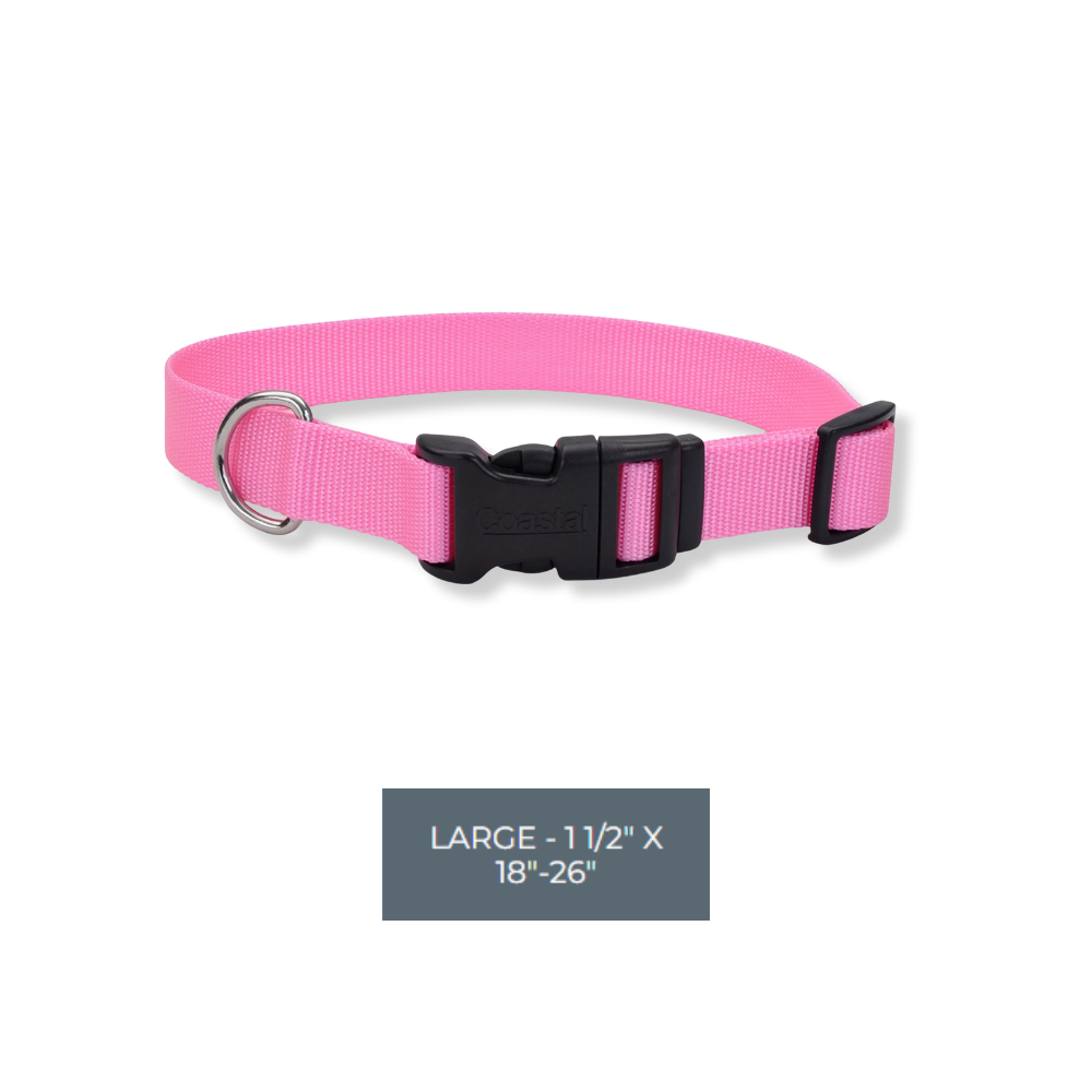 Coastal Tuff Nylon Collar - Pink