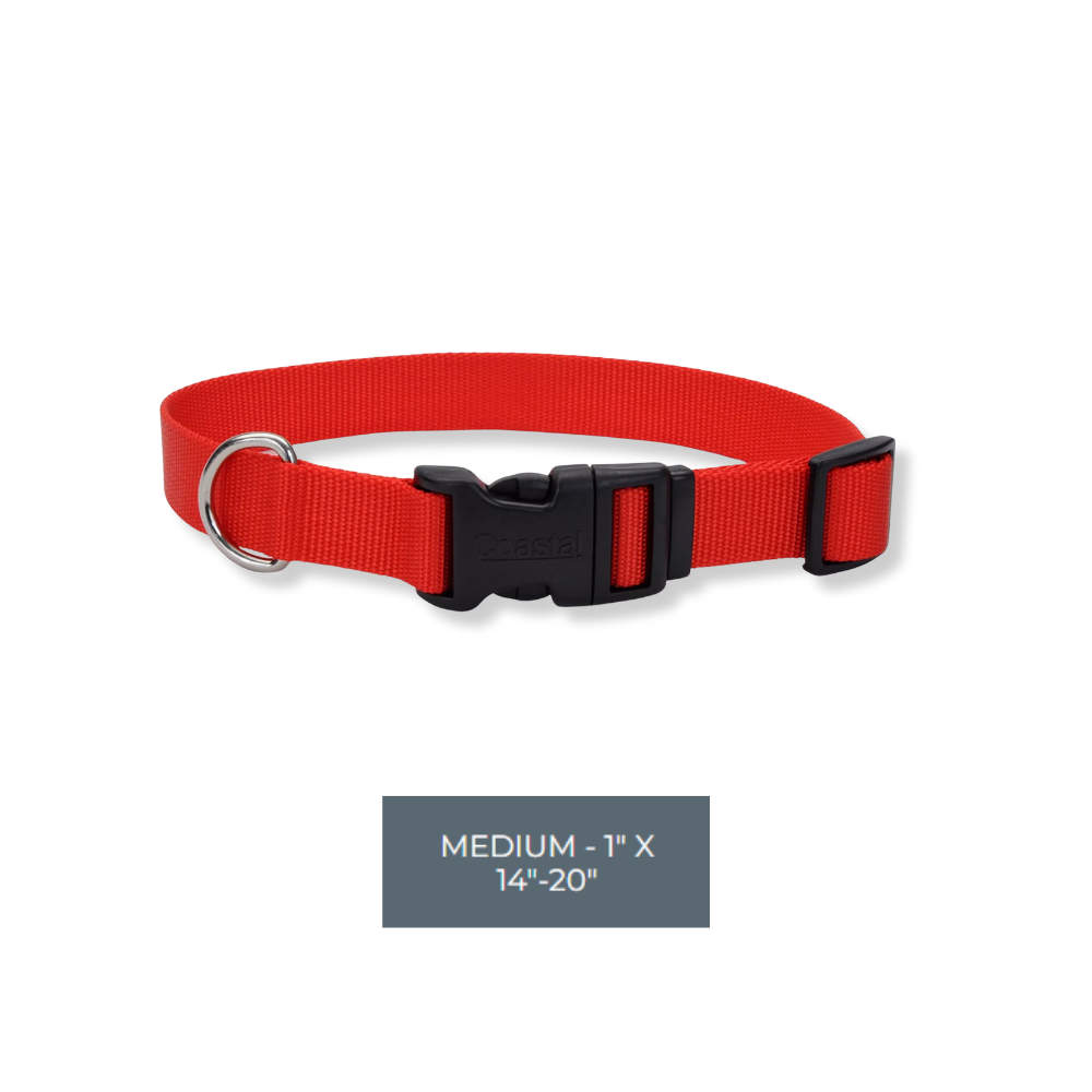 Coastal Tuff Nylon Collar - Red