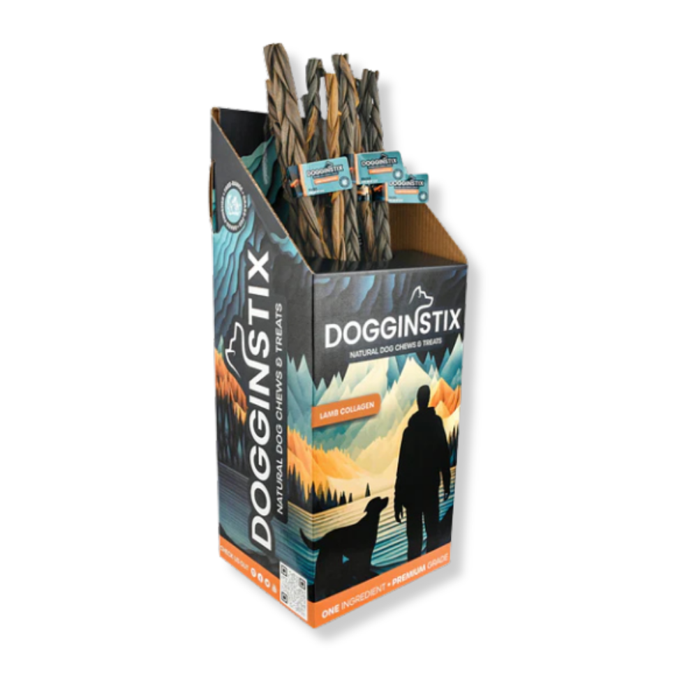 DogginStix Braided Lamb Collagen - 24"