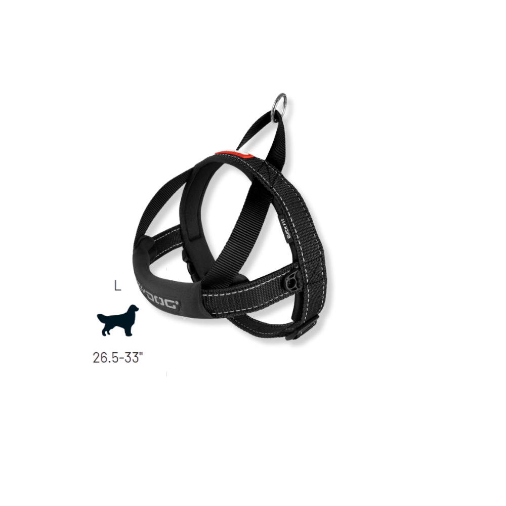 EZYDOG Quick Fit Dog Harness - Black